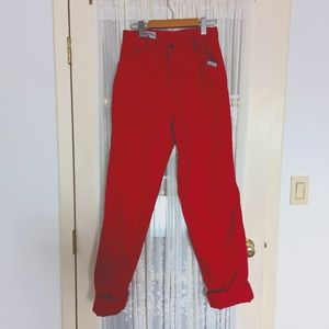 Awesome Unique 80s Vintage Western Red Jeans